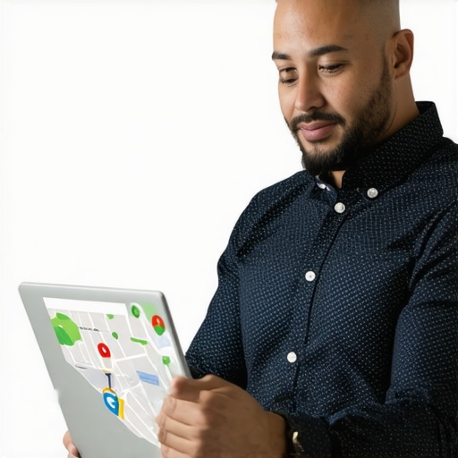 Business owner working on Google Maps optimization in El Paso