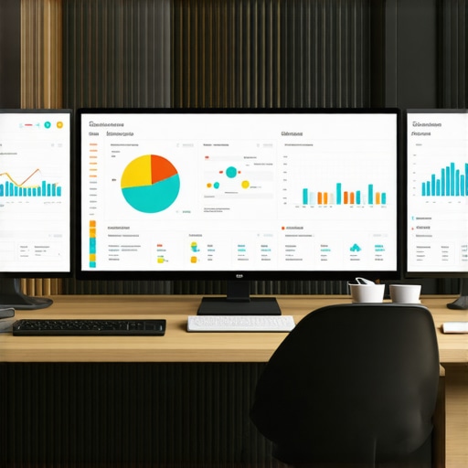 Digital Tools for Local SEO Maintenance Screenshot of analytics dashboards and citation management software on a computer screen.
