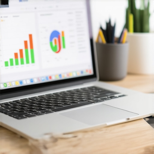 Effective Local SEO Tools in Action Laptop displaying local SEO analytics and ranking data for El Paso businesses