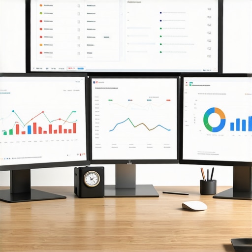 Team managing local SEO tools on multiple monitors, ensuring continuous maps performance.