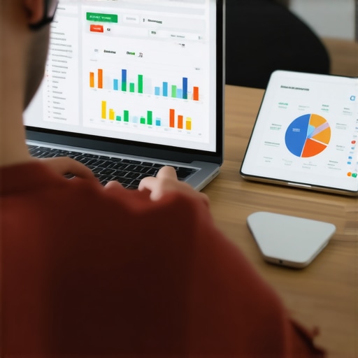 A person studying local SEO performance metrics on a laptop for El Paso business growth.