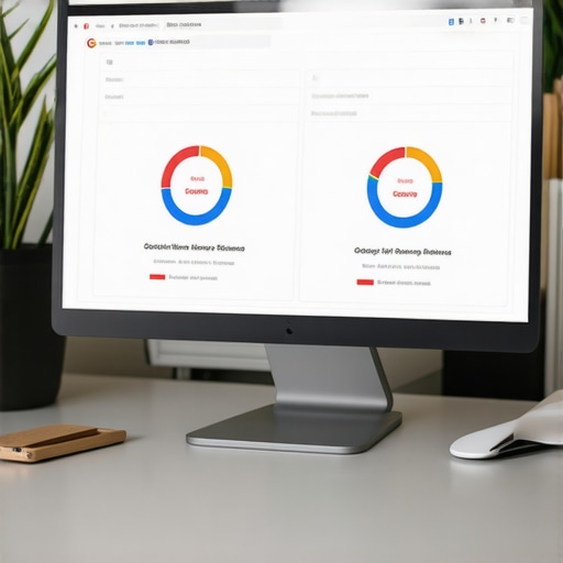 A person managing Google My Business profile on a laptop with local business tools around in El Paso