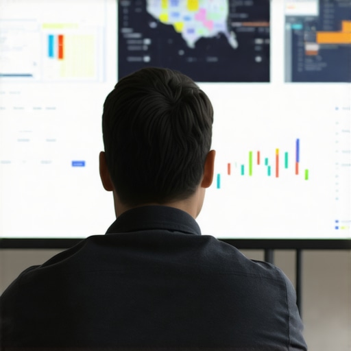 Business owner analyzing maps and SEO data on a computer in El Paso