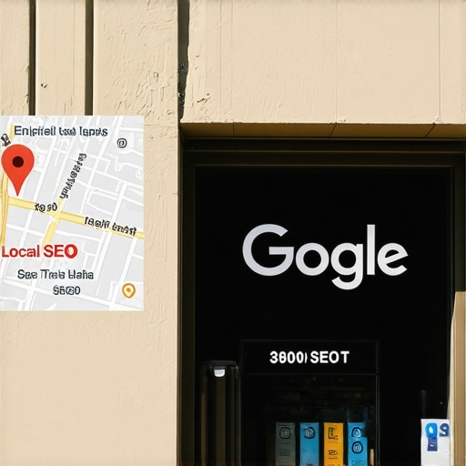 El Paso shop owner working on Google My Business profile with local SEO elements.