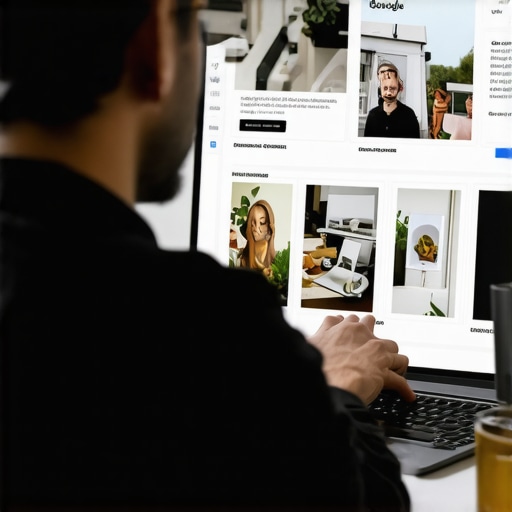 Business owner editing Google My Business listing on a computer